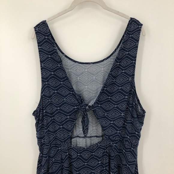 torrid 2X open back challis skater dress plus size Nagy blue 10839046 0685 - Picture 7 of 14